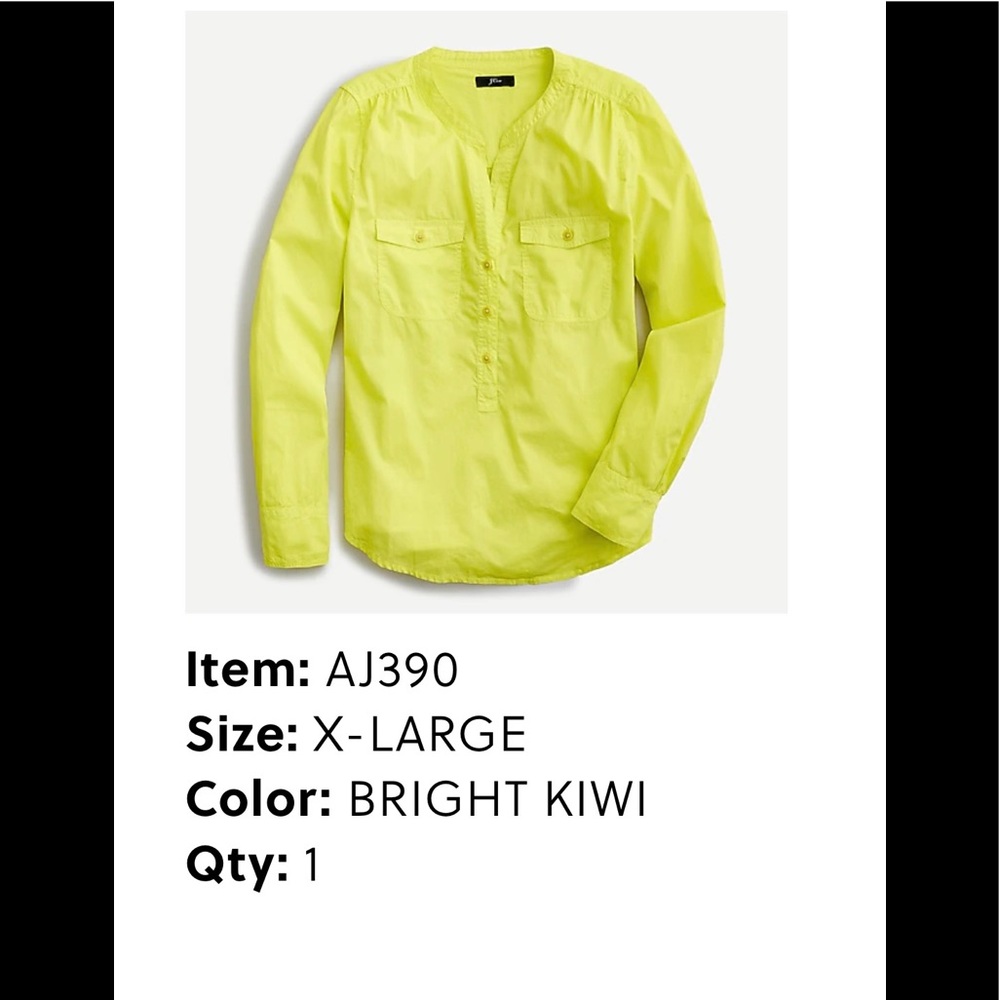 J crew pop over shirt